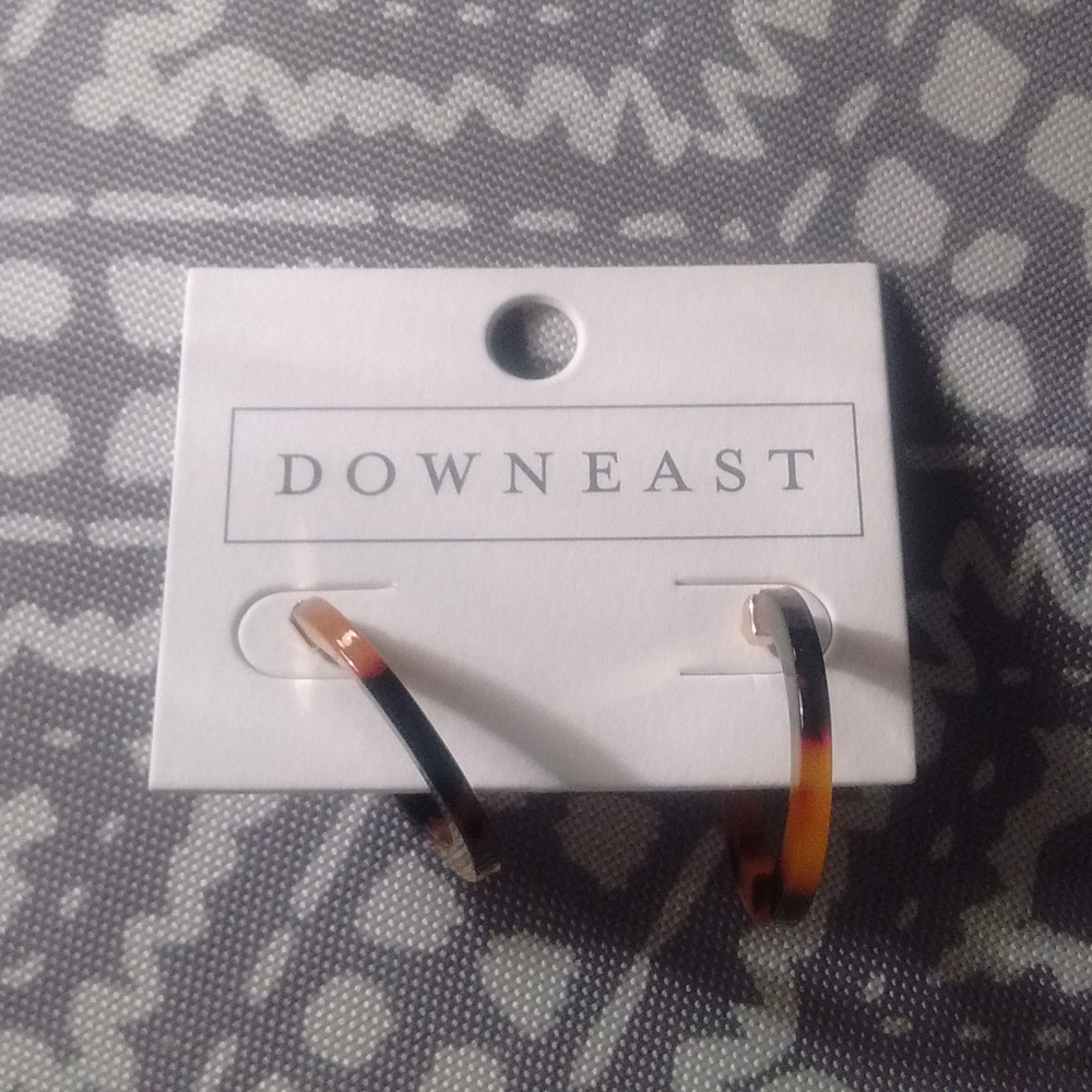 Tortoise Shell Hoop Earrings